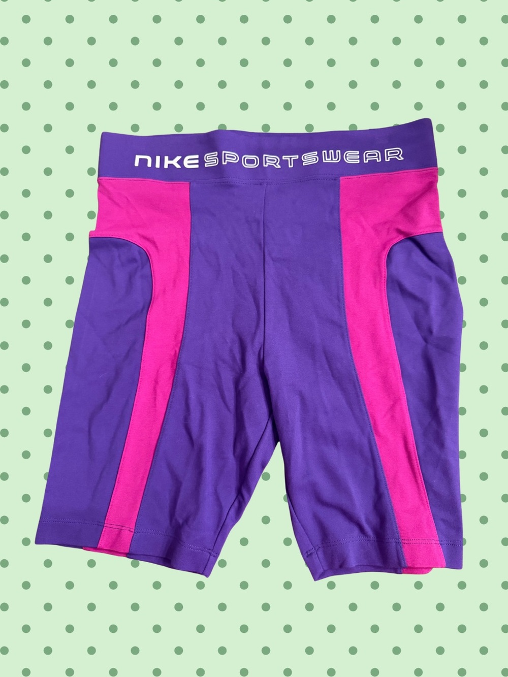 Nike Purple and Pink Athletic Bike Shorts